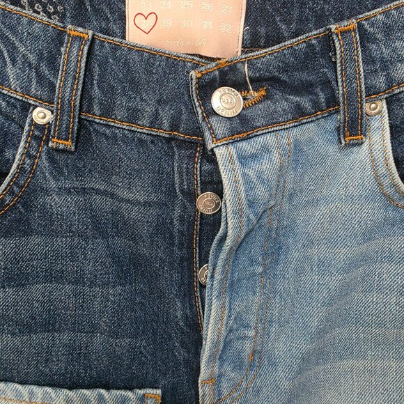 Revice Patchwork Jeans Women’s Size 28 Made in USA Straight Leg High Rise - Picture 2 of 16
